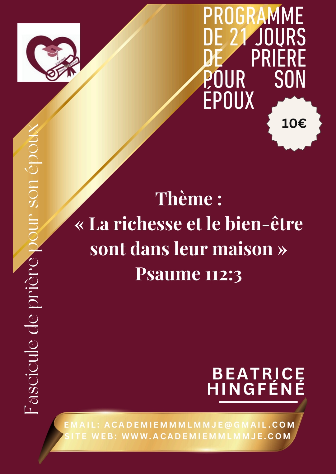 Fascicule de prière pour son époux — couverture